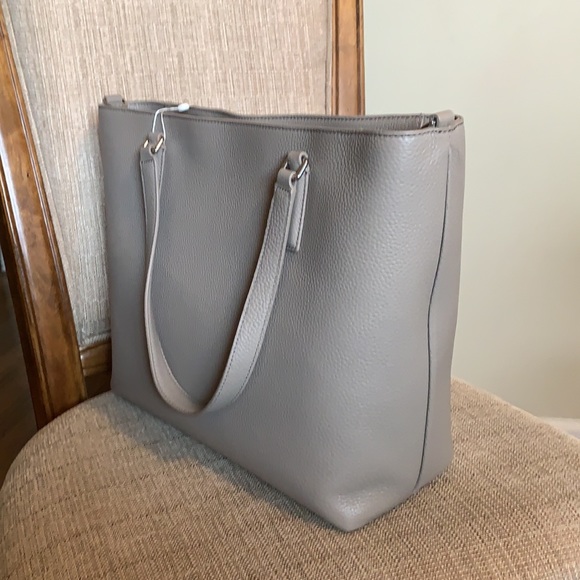 Tory Burch Thea Zip Large Tote French Grey - Picture 6 of 16